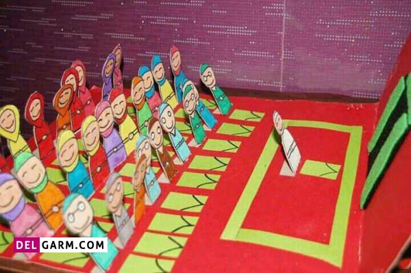 کاردستی کودکانه مسجد با مقوا و کاغذ