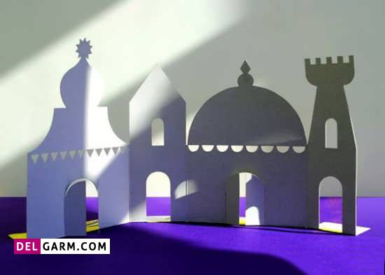 کاردستی جذاب مسجد با مقوا برای ماه رمضان