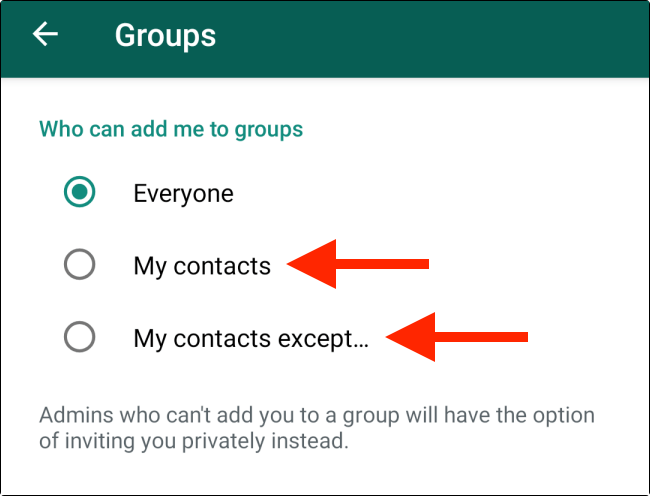 نحوه جلوگیری از اضافه شدن در گروه واتساپ