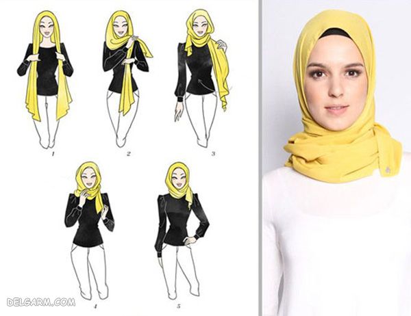 آموزشی جذاب جهت بستن شال و روسری لبنانی ( مدل حیفا )