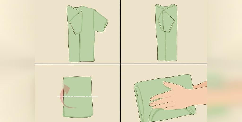 آموزش تا کردن تی شرت در کمترین حجم
