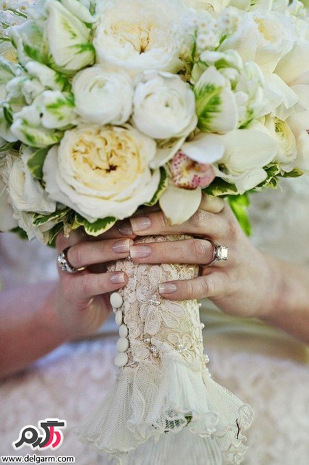 تصاویری از دسته گل عروس زیبا و فانتزی