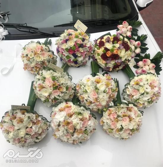 تزیین دسته گل عروس با تور - طرح های جدید از تزیین دسته گل عروس سال 2018
