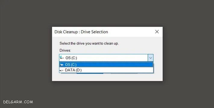 حذف حافظه موقت ویندوز 10 با استفاده از Disk Cleanup