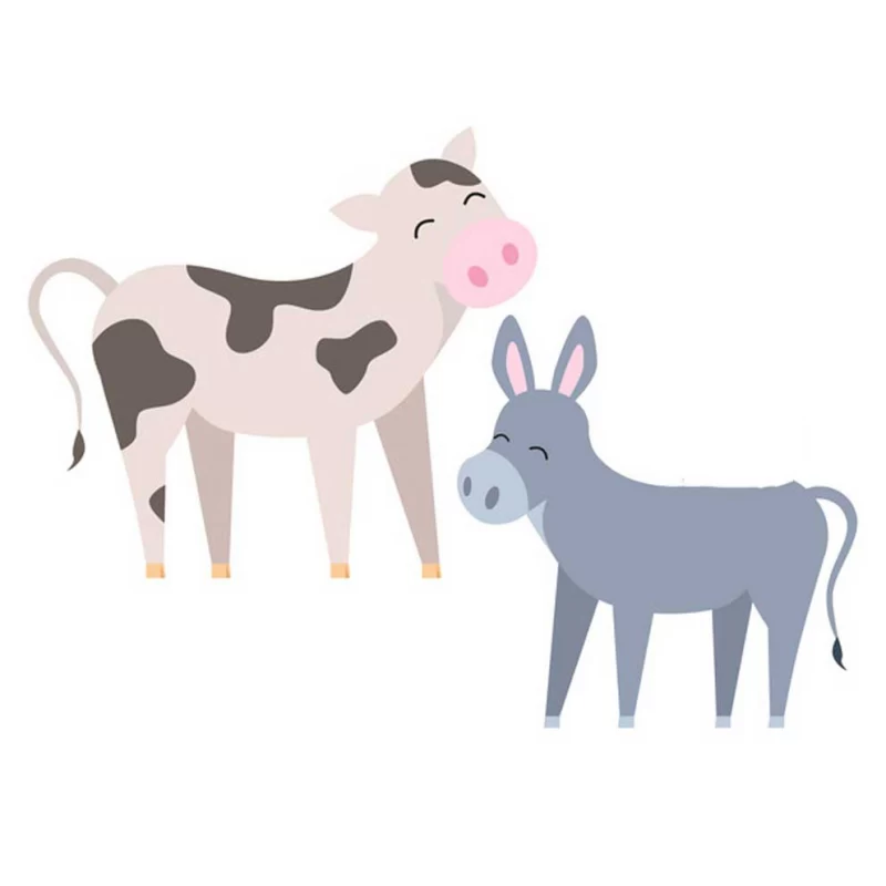 قصه کوتاه خر و گاو در مزرعه برای کودکان