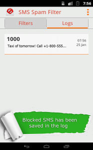 دانلود برناه بلاک کردن اس ام اس SMS Spam Filter Pro v1.0.7 برای اندروید