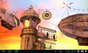 دانلود لایو والپیپر کشتی پرنده Steampunk Travel Pro 3D LWP برای اندروید