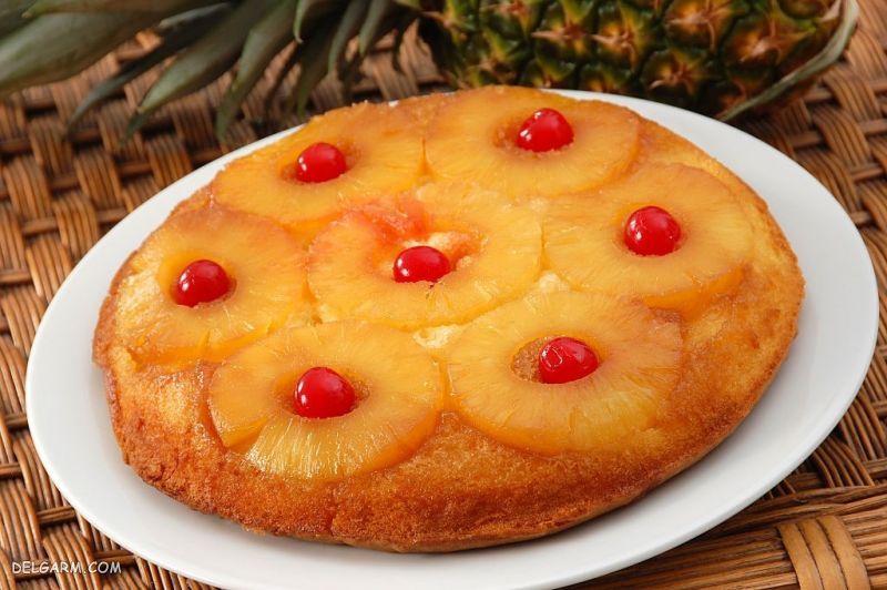 نحوه پخت کیک آناناس وارونه