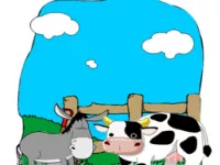داستان کودکانه خر و گاو در مزرعه