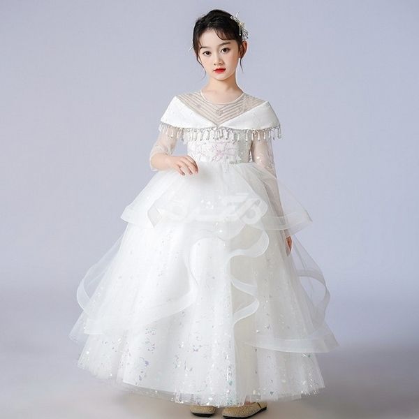 مدل لباس عروس بچه گانه پرنسسی 1401 | عکس لباس عروس بچه گانه جدید | لباس عروس بچه گانه رنگی
