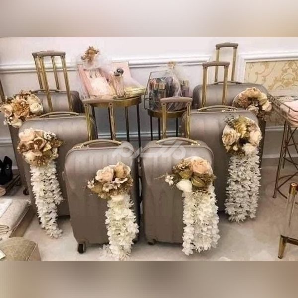 مدل چمدان عروس 2023 | رنگ چمدان عروس و داماد | تزیین چمدان عروس با روبان