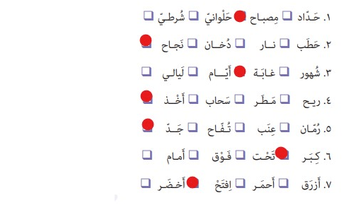 درس پنجم عربی نهم