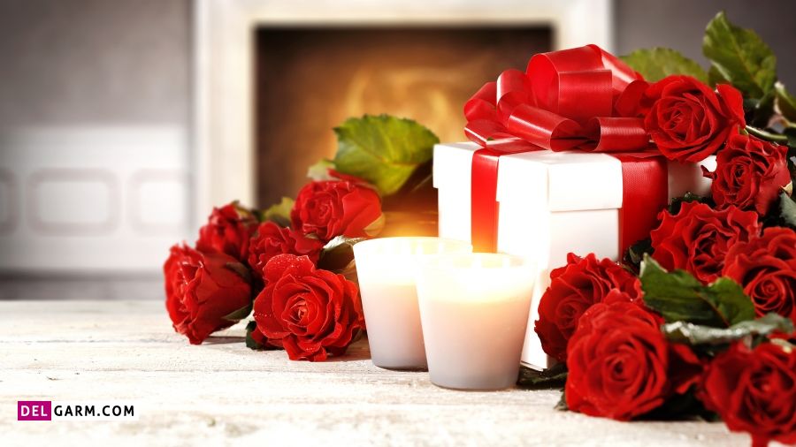 عکس زیبا از شمع و گل