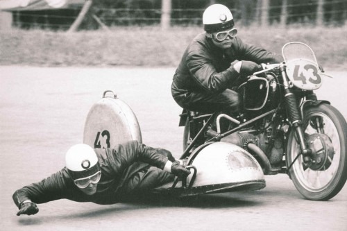 BMW also pioneered bike racing for lunatics
