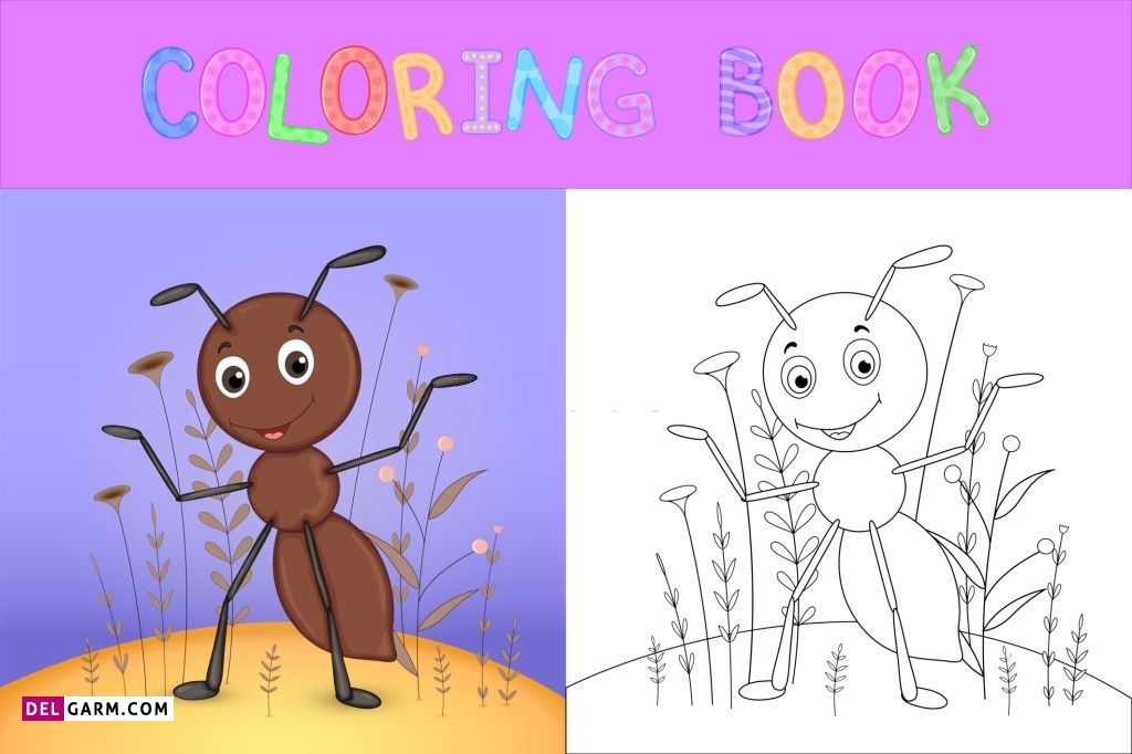 نقاشی مورچه / نقاشی و رنگ آمیزی مورچه